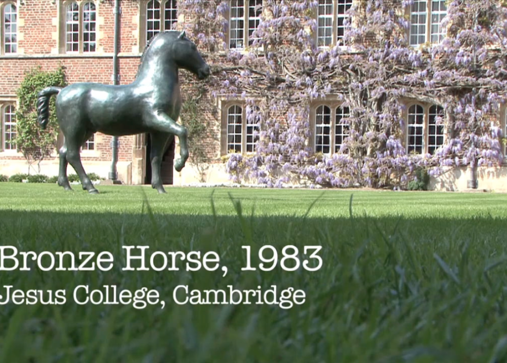 Bronze Horse, 1983, Jesus College, Cambridge, UK installation shot